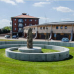 Megalith land art installation Bart Demeestere architect artist Ronse Belgium 2015 housing development
