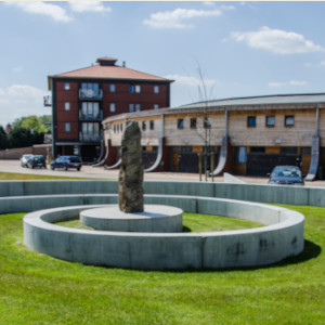 Megalith land art installation Bart Demeestere architect artist Ronse Belgium 2015 housing development