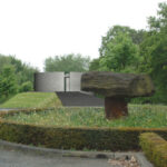 Cemetery farewell space landscape integration Bart Demeestere memorial architecture Belgium