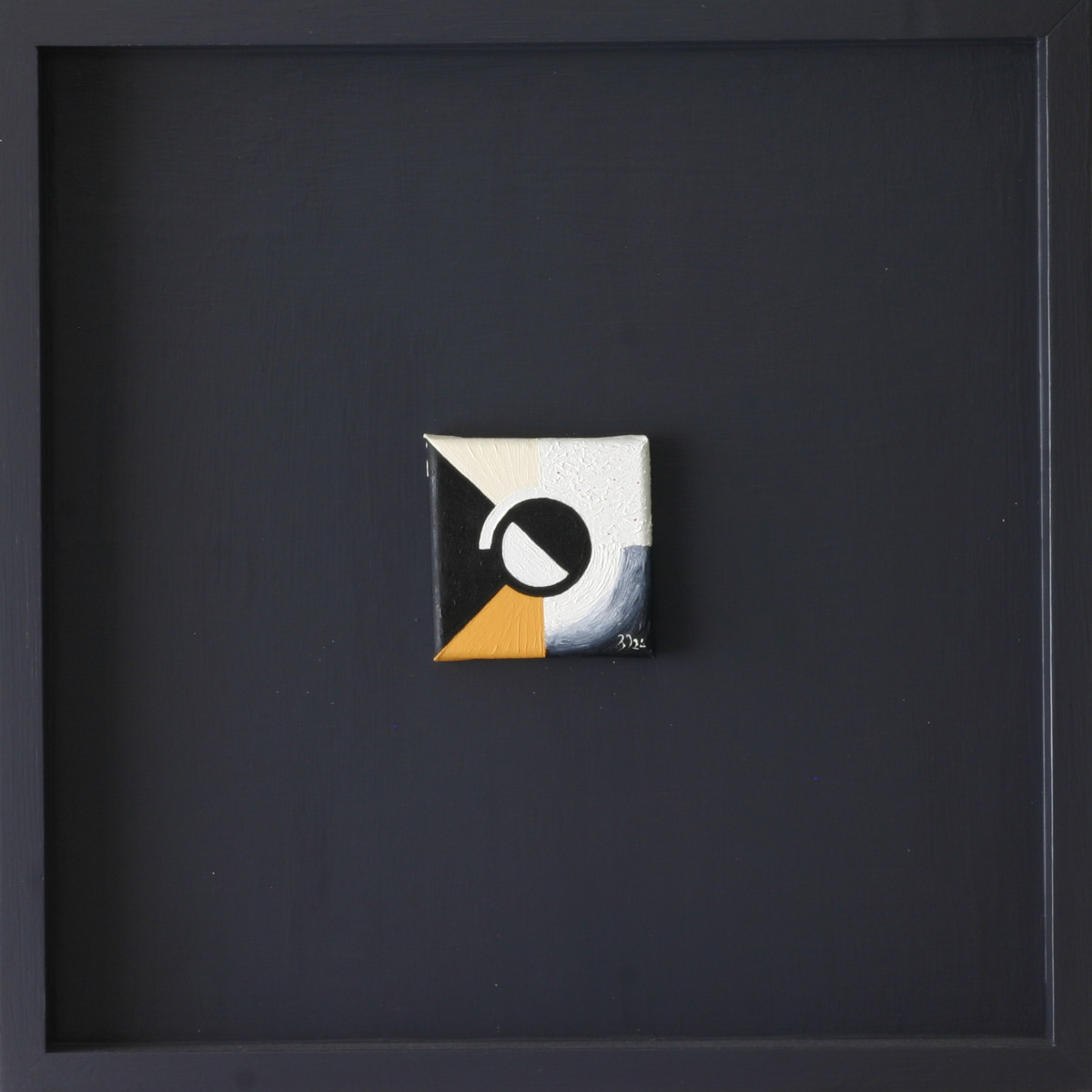 Pure geometric abstract painting in final transformation stage